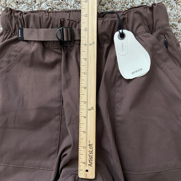 Prana Stretch Zion E-Waist Jogger Women's XS Mocha Relaxed Fit High Rise Cargo - Picture 8 of 10